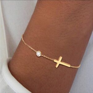 Gold Cross Bracelet